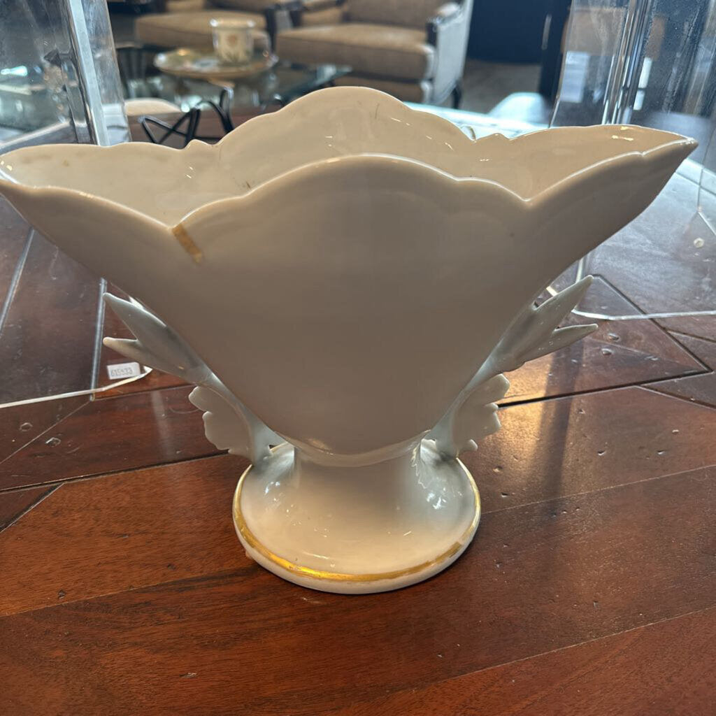 Antique French Porcelain Brides Vase- 11X5.5X8H- AS IS