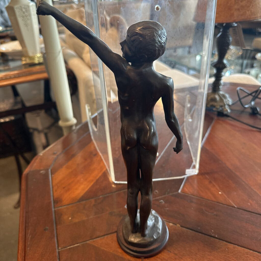 Boy Bronze By Grace Helen Talbot-6X2X13H- AS IS