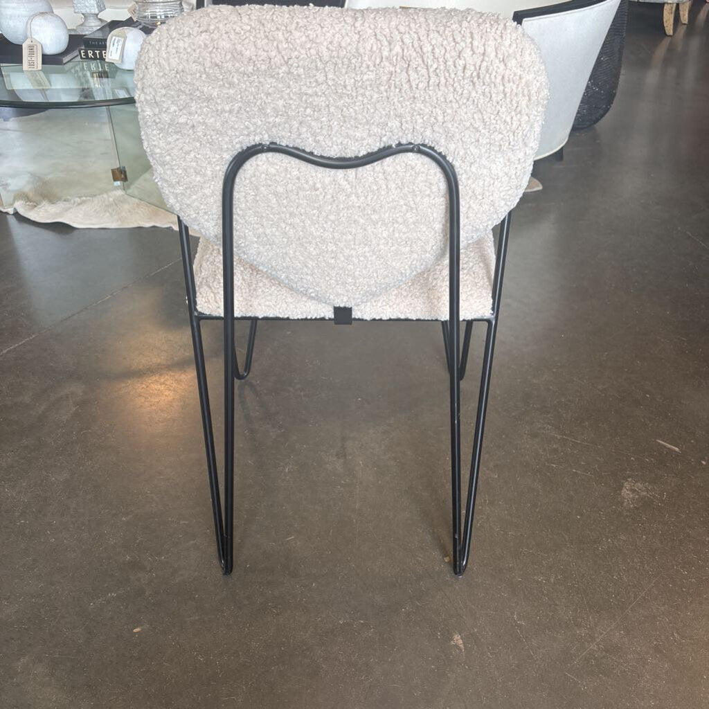 Crate & Barrel Apres Shearling Dining Arm Chairs- Set of 4