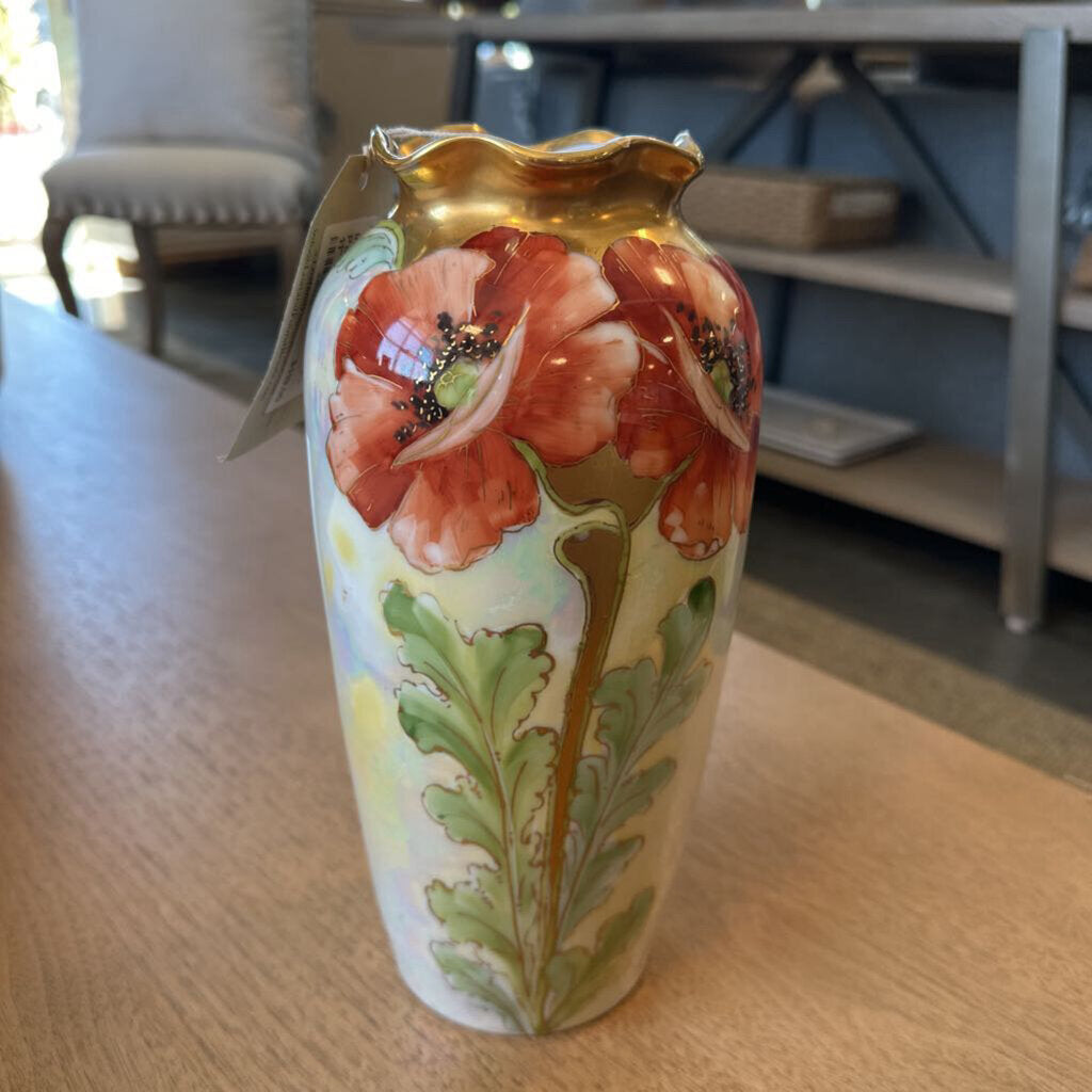 Imperial Austria Hand Painted Floral Vase - 11"