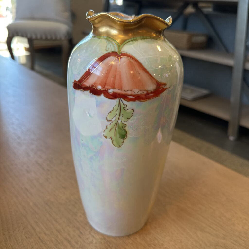 Imperial Austria Hand Painted Floral Vase - 11"