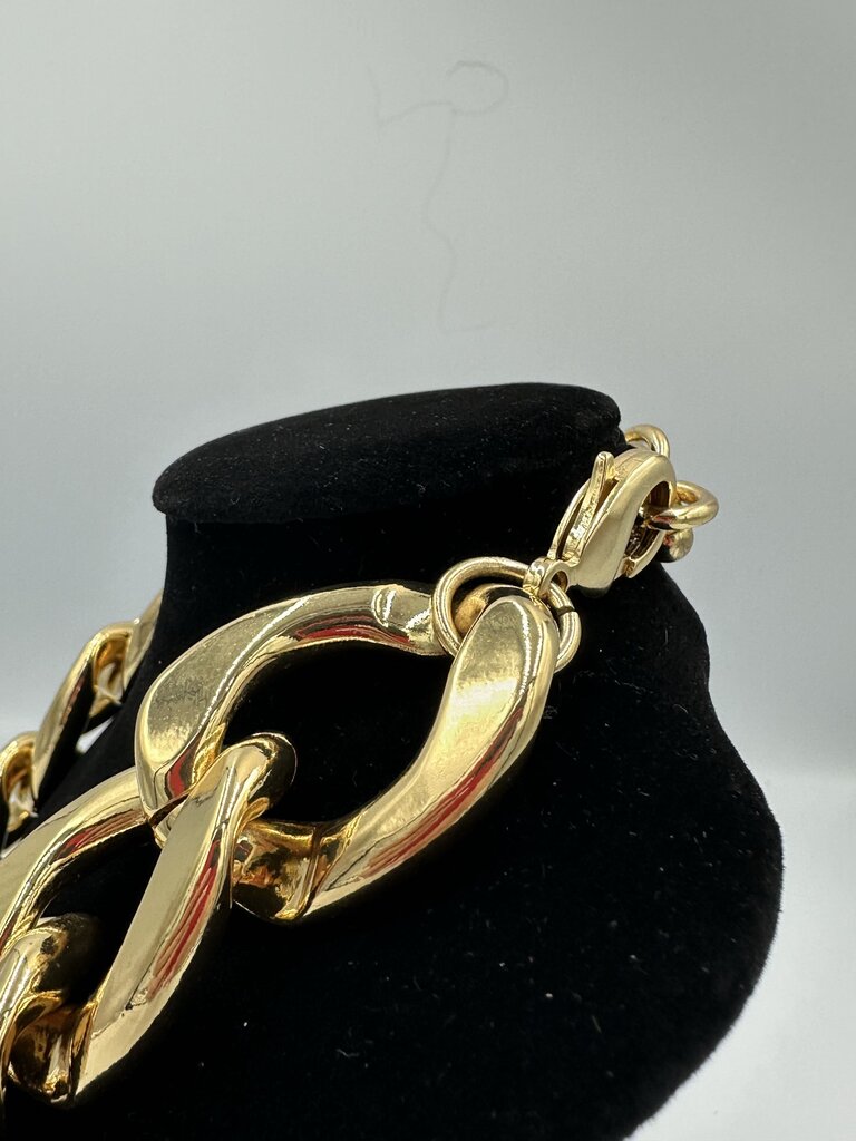 Unbranded Contemporary Gold Tone Metal Chunky Chain Link Necklace - 18 L