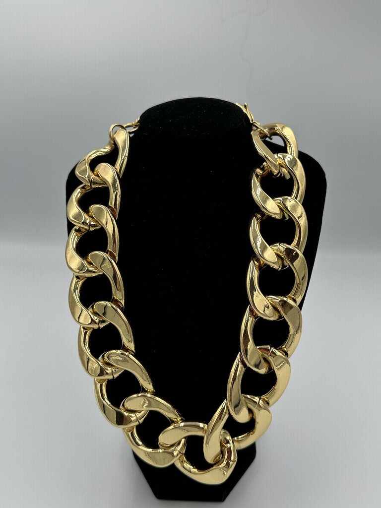 Unbranded Contemporary Gold Tone Metal Chunky Chain Link Necklace - 18 L