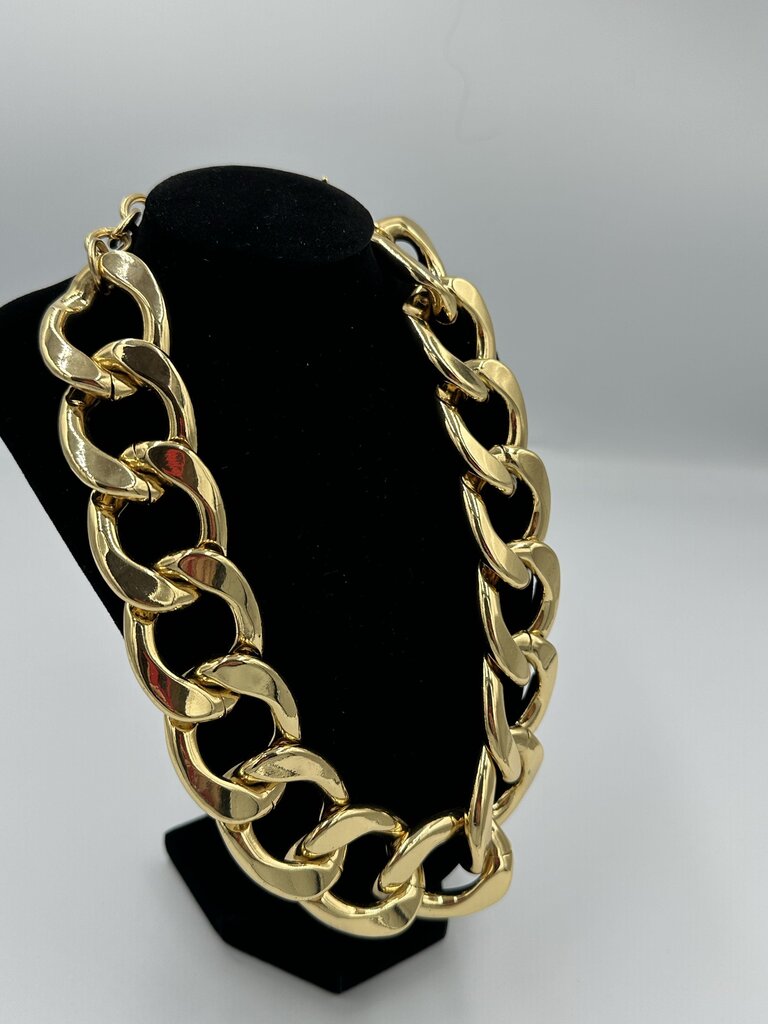 Unbranded Contemporary Gold Tone Metal Chunky Chain Link Necklace - 18 L