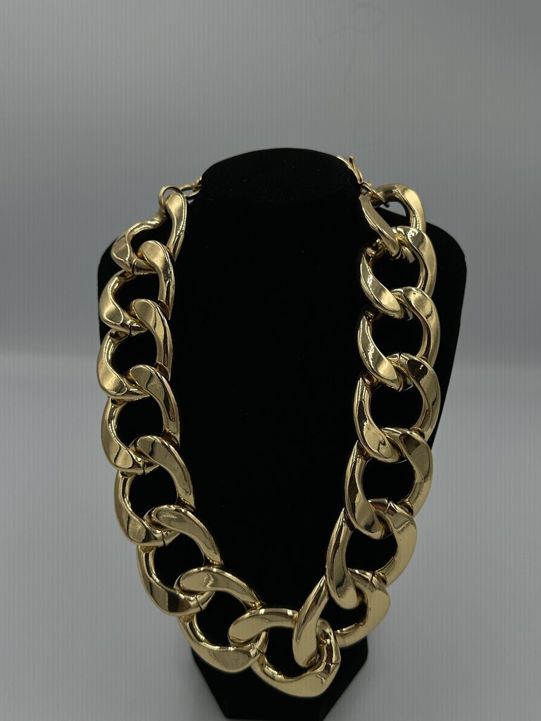 Unbranded Contemporary Gold Tone Metal Chunky Chain Link Necklace - 18 L