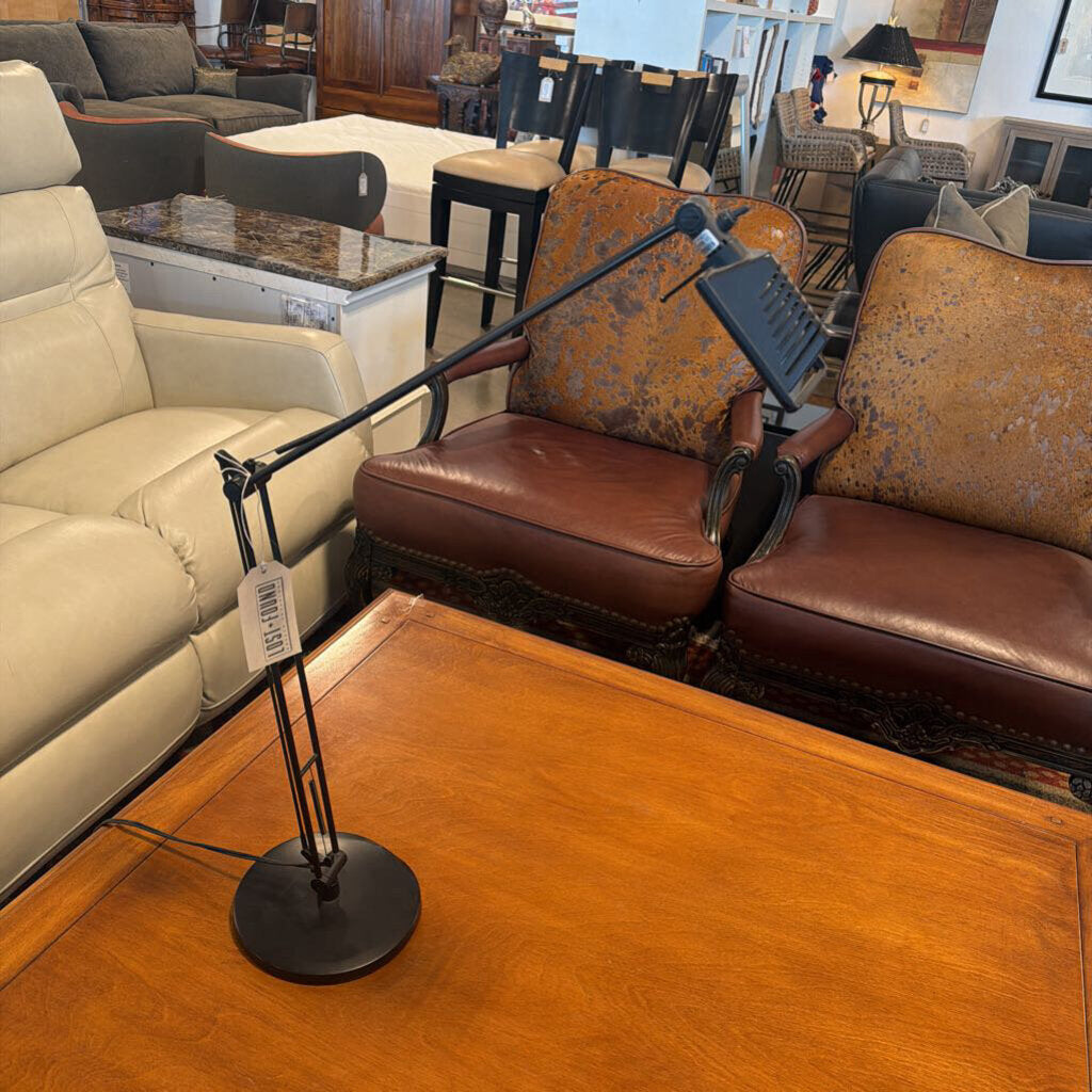 Black Modern Task Lamp- 19X7X28 - AS IS