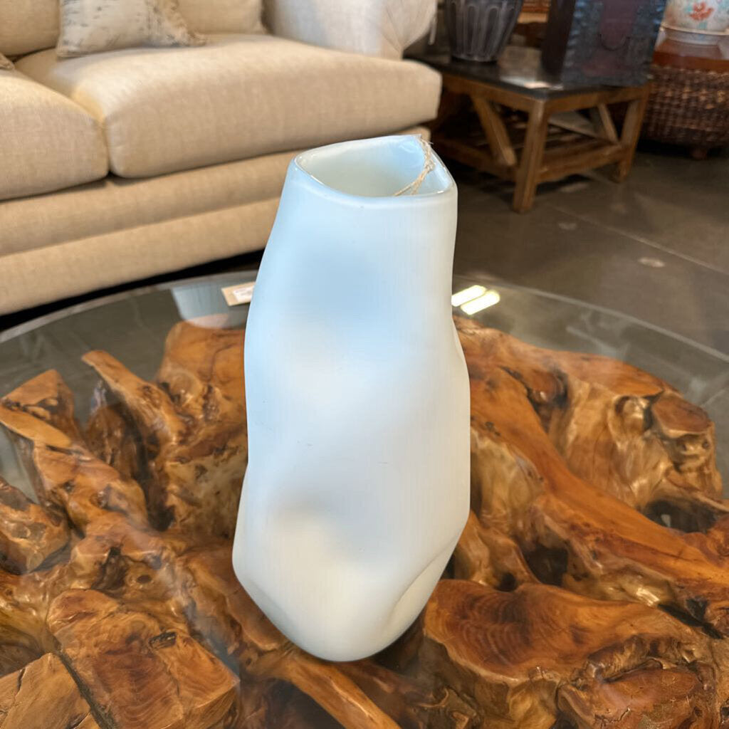 White Dent Vase - 3.5X16