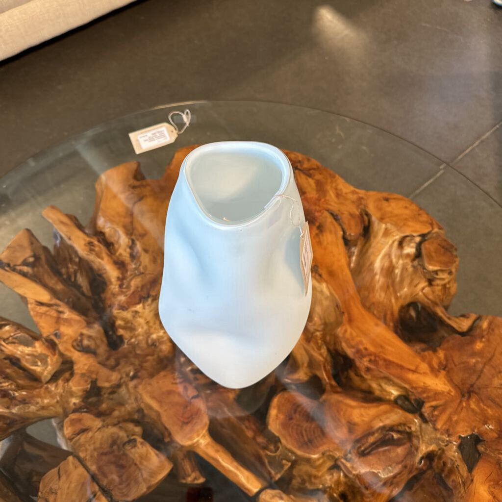 White Dent Vase - 3.5X18