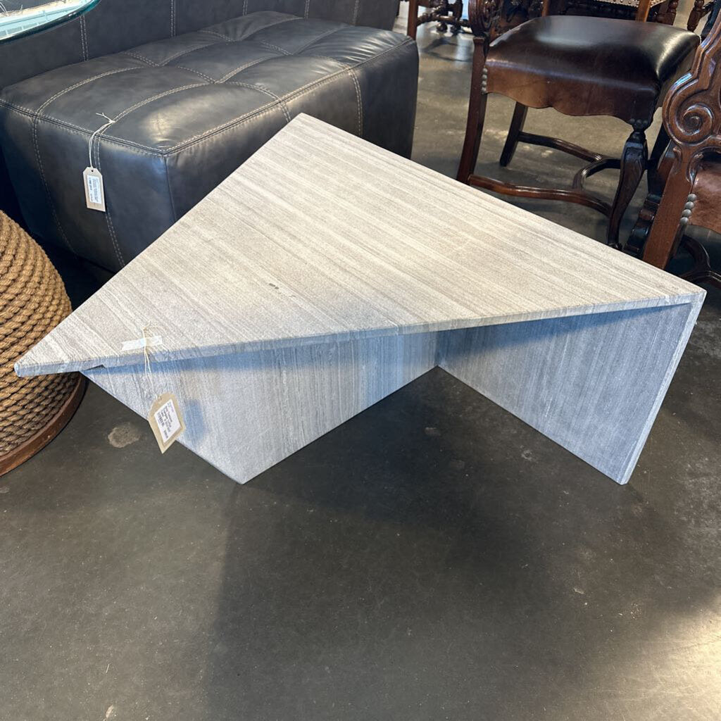 GrayTriangular Coffee Table - 37.5X37.5X17- AS IS