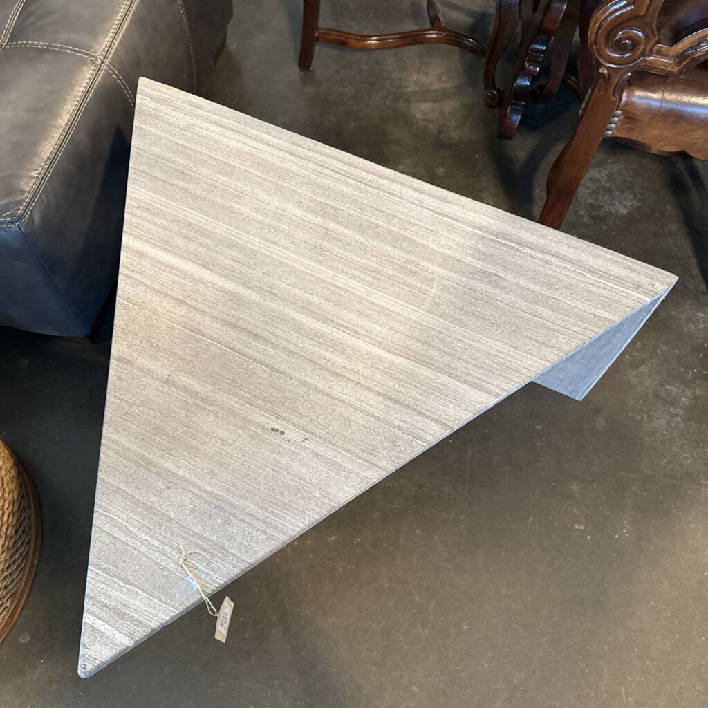GrayTriangular Coffee Table - 37.5X37.5X17- AS IS