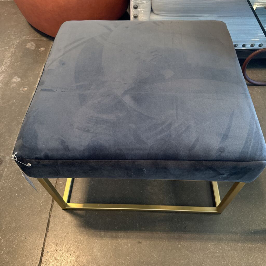 Joybird Brin Cube Grey Upholstered Ottoman- 25X25X17H