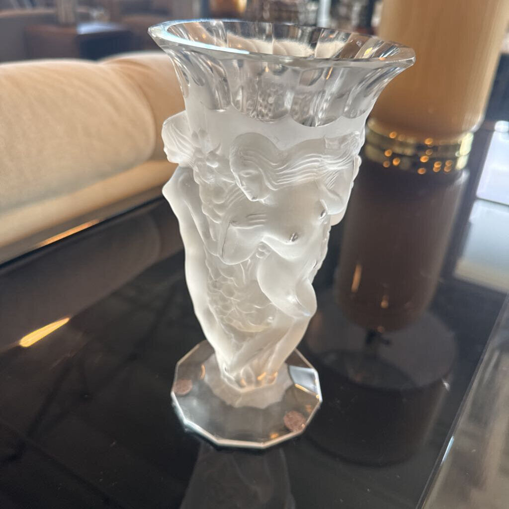 The Grape Harvest Czech Frosted Nude Vase - 5X8.5