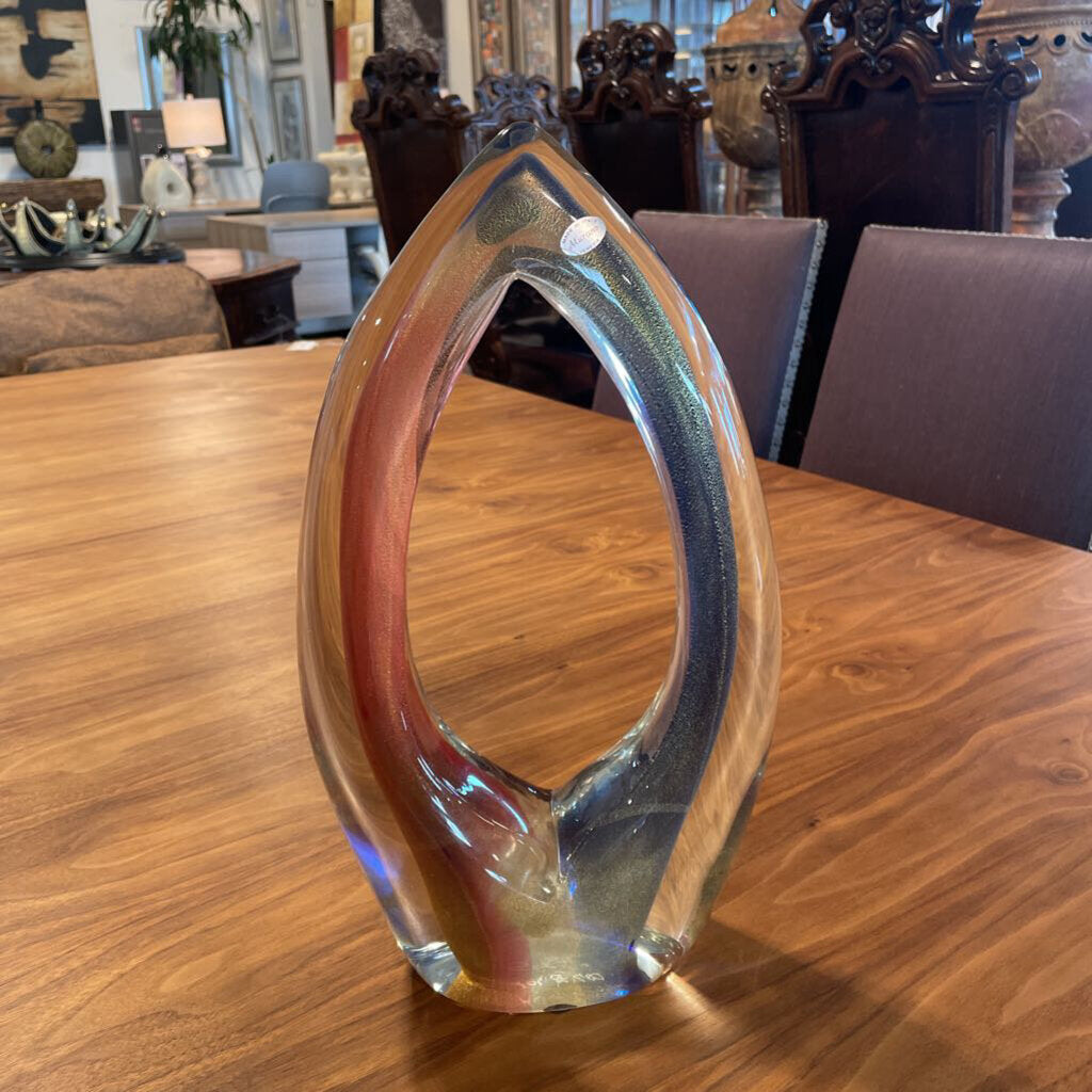 Murano Glass Sculpture by Sandro Frattin - 8X2.5X15.5H