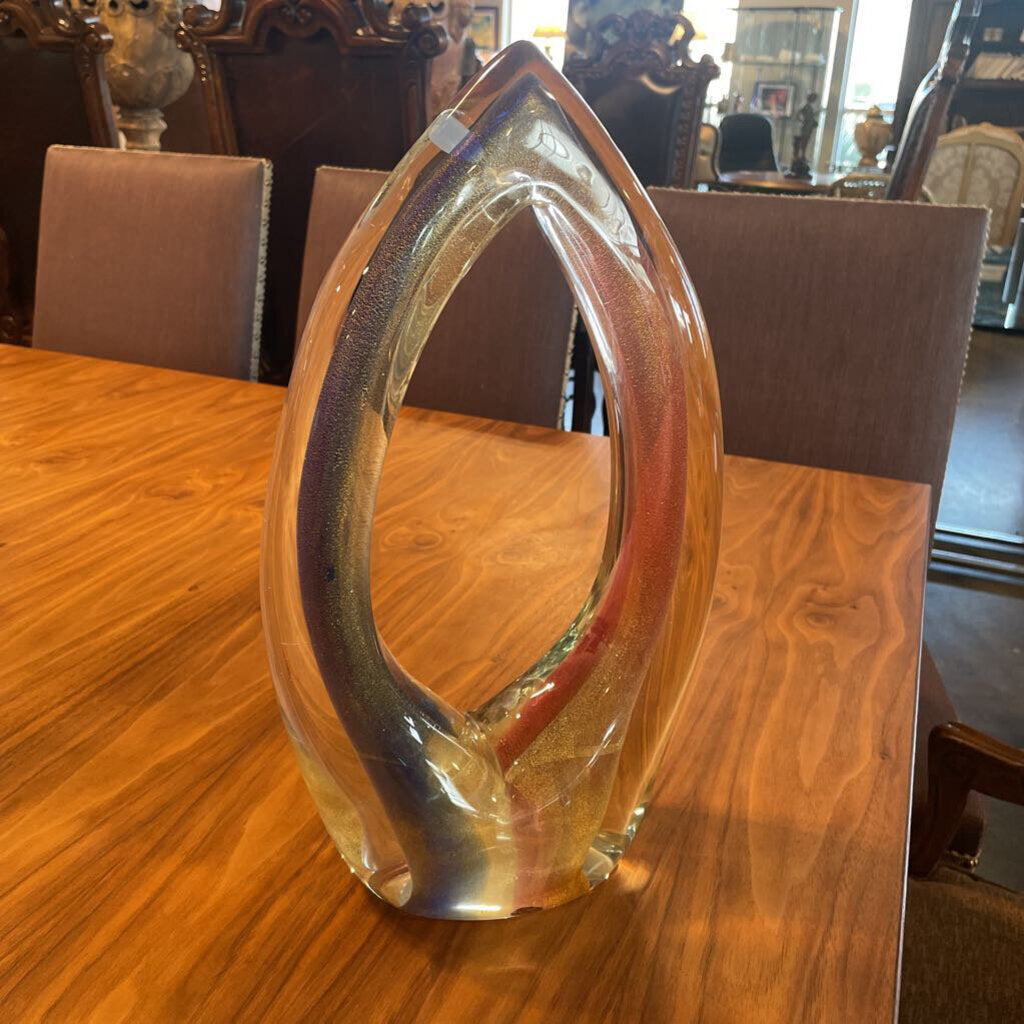 Murano Glass Sculpture by Sandro Frattin - 8X2.5X15.5H