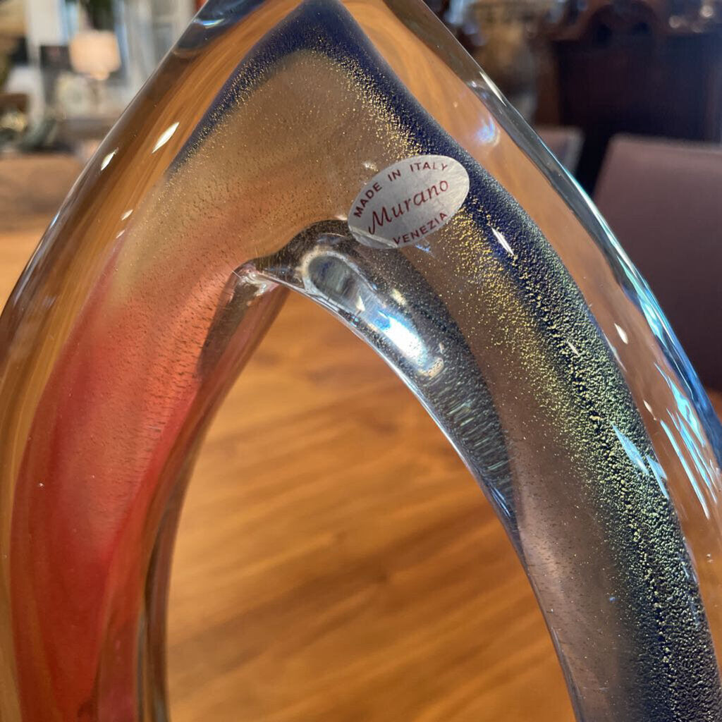 Murano Glass Sculpture by Sandro Frattin - 8X2.5X15.5H