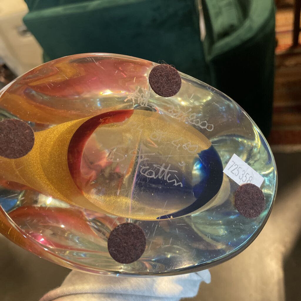 Murano Glass Sculpture by Sandro Frattin - 8X2.5X15.5H