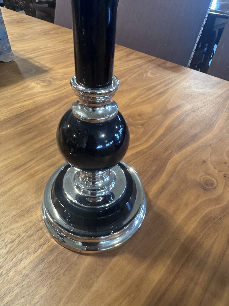 Black & Chrome 3 Arm Candelabra-13X5X17- Pair