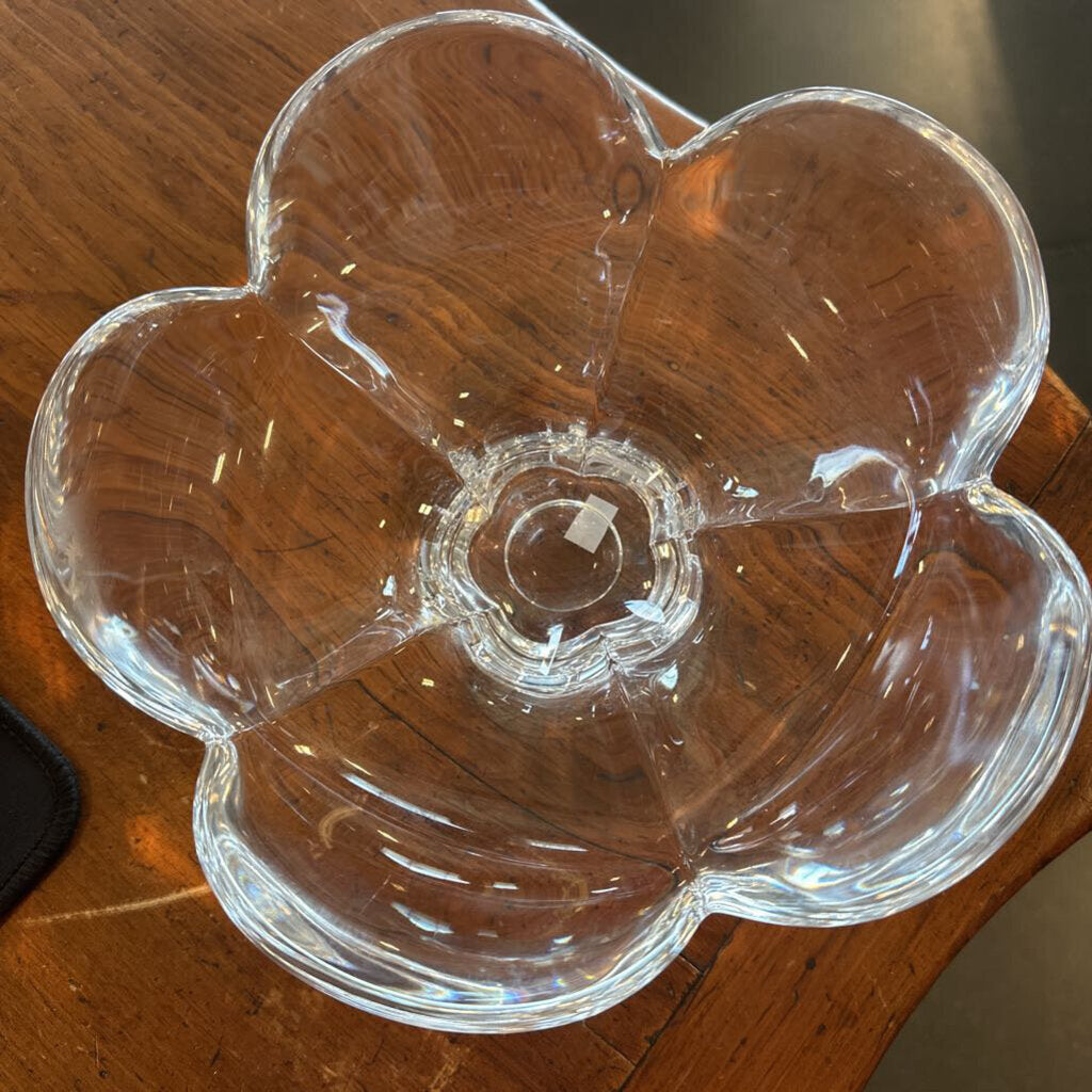 Orrefors Swedish Flower Crystal Bowl-9X4H