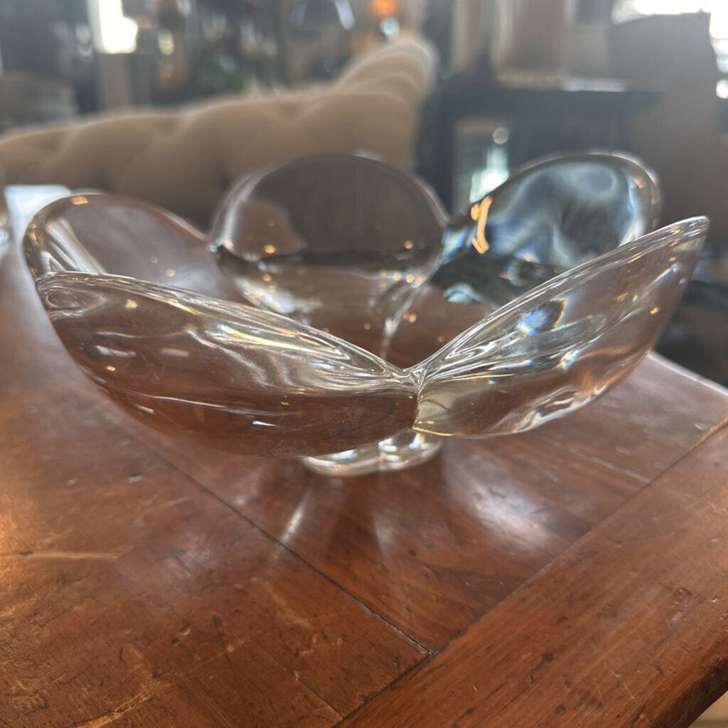 Orrefors Swedish Flower Crystal Bowl-9X4H