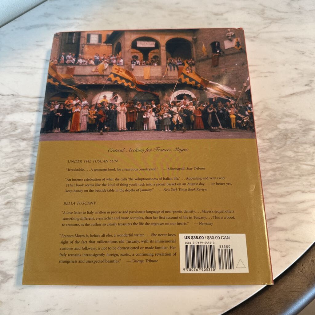 In Tuscany By Frances Mayes Hardcover Book-9X6X1