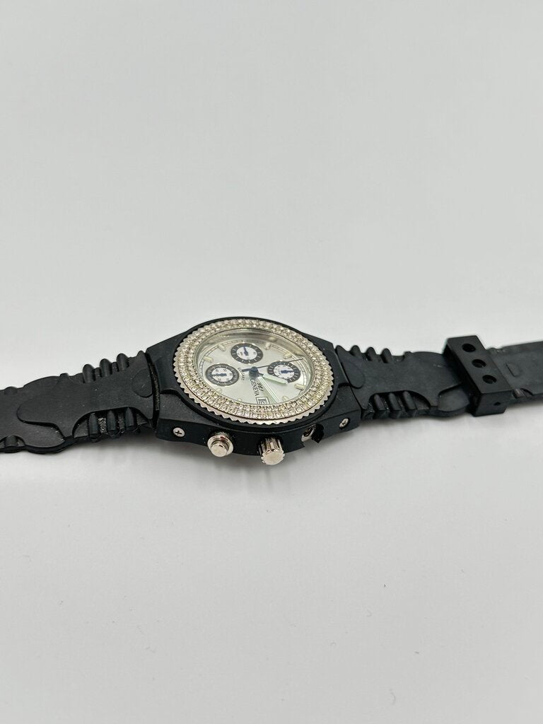 Geneva No. 901 "Techno-Style" Rhinestone Sport Watch