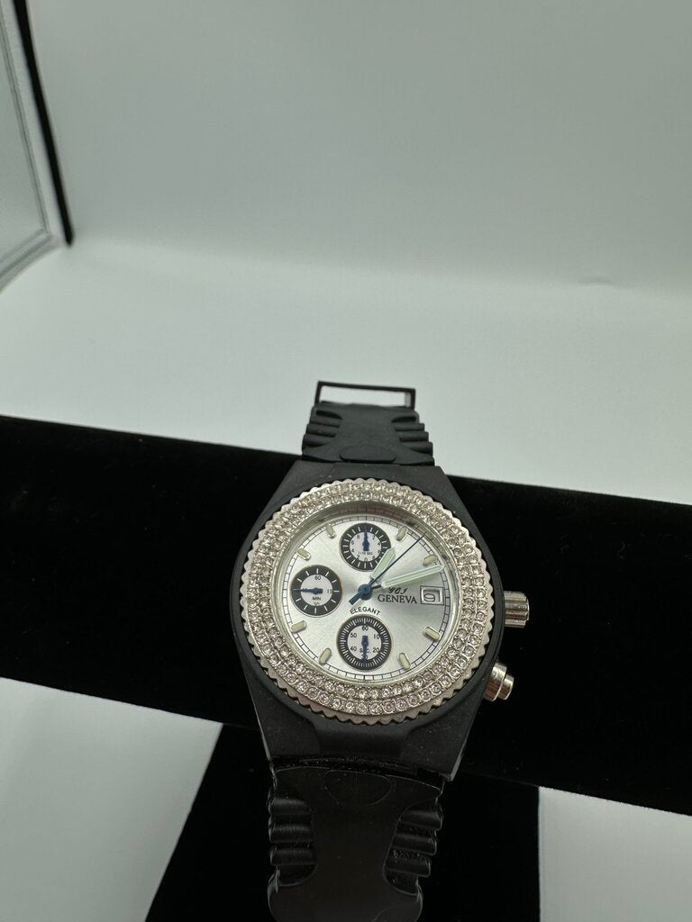 Geneva No. 901 "Techno-Style" Rhinestone Sport Watch