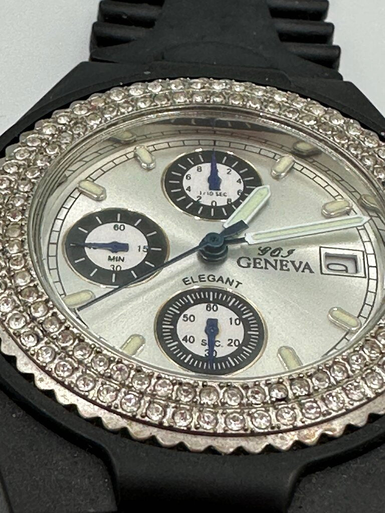 Geneva No. 901 "Techno-Style" Rhinestone Sport Watch