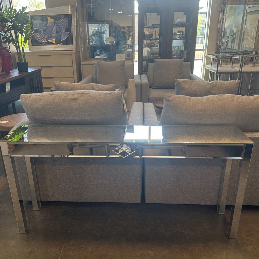 Carol Canner Carvers Guild Mirrored Console Table- 60X12X28.5H