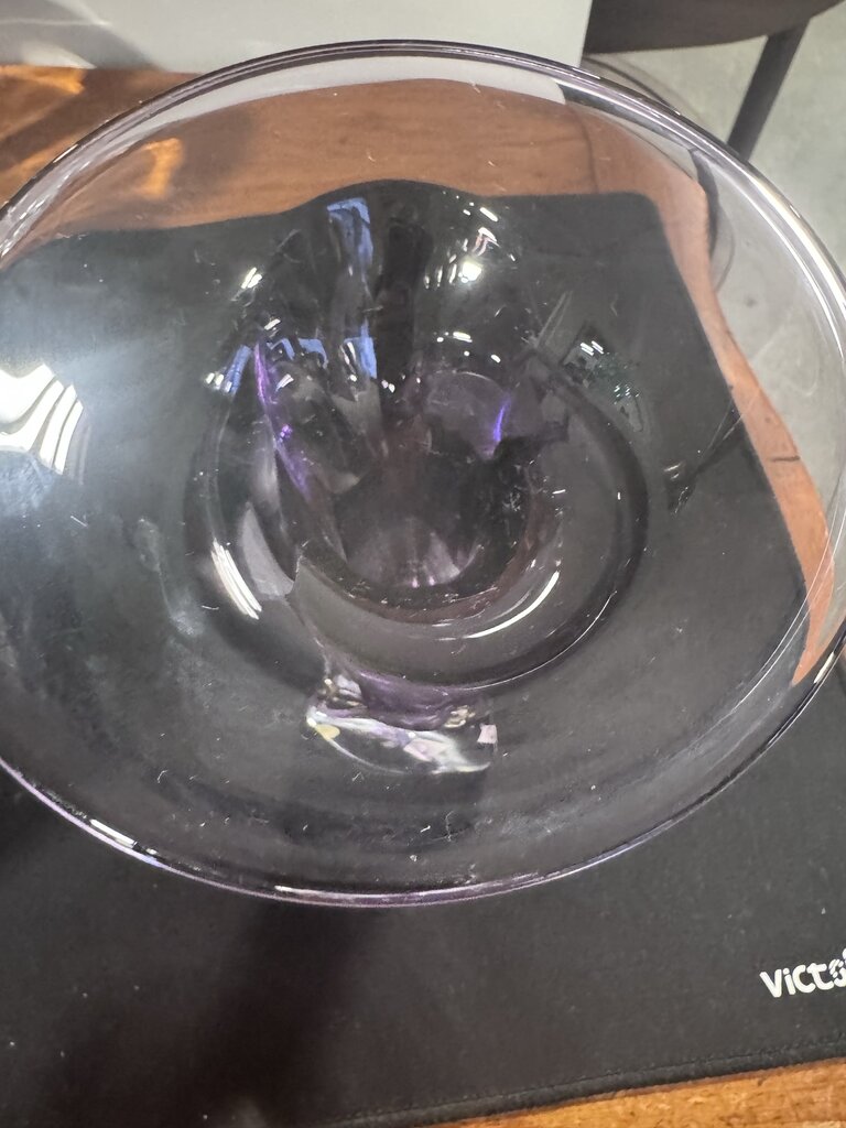 Jonathan Winfisky Purple Tulip Vase- 6X8.5H