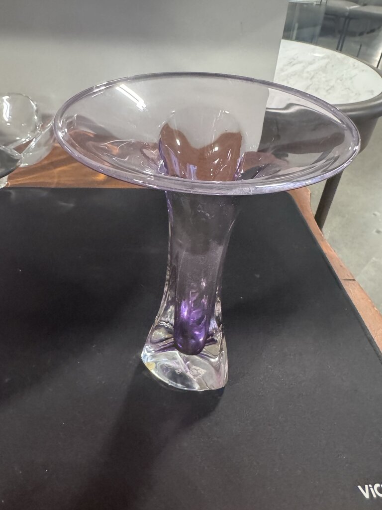 Jonathan Winfisky Purple Tulip Vase- 6X8.5H