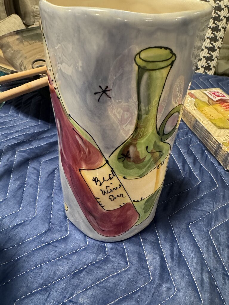 "A Bottle Of Red" Wine Holder By Julia Junkin- 4.5X9