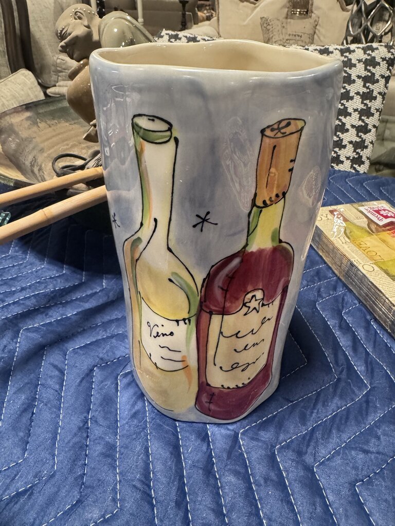 "A Bottle Of Red" Wine Holder By Julia Junkin- 4.5X9