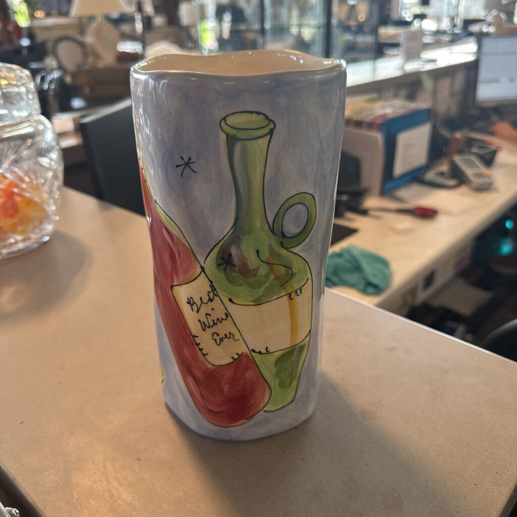 "A Bottle Of Red" Wine Holder By Julia Junkin- 4.5X9