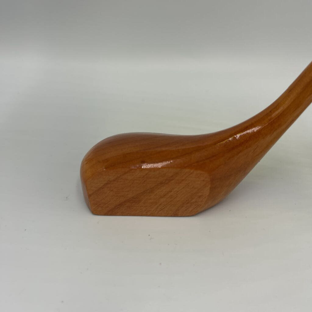 Artisan Carved Wood Golf Club Wine Bottle Holder- 4X2X10H