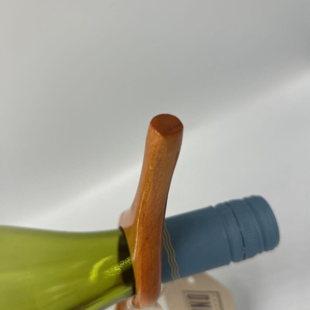 Artisan Carved Wood Golf Club Wine Bottle Holder- 4X2X10H