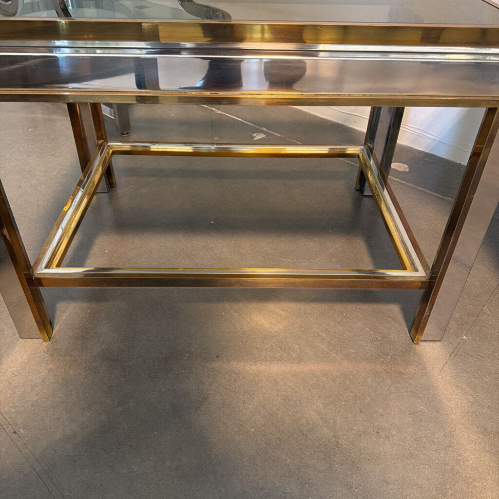 1970s J. Charles Smoked Glass Side Table- 27X20X19H - AS IS