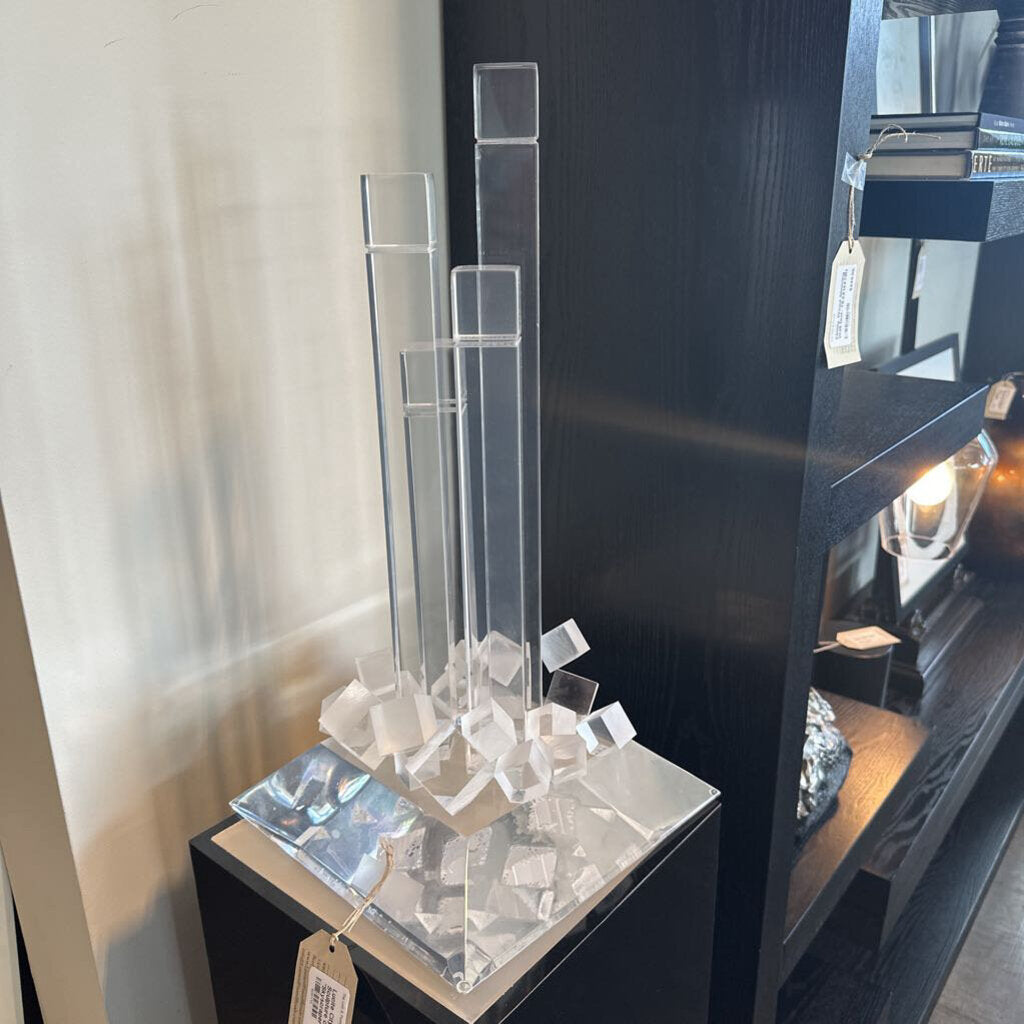 Lucite Cityscape Sculpture or "Skyscraper" Column Sculpture