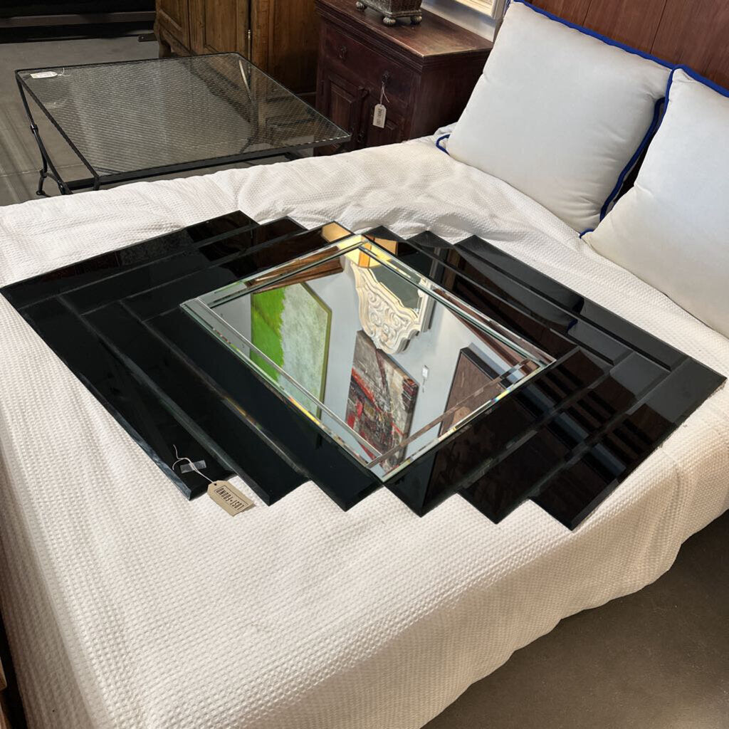 Art Deco Geometric Stepped Wall Mirror-57X48