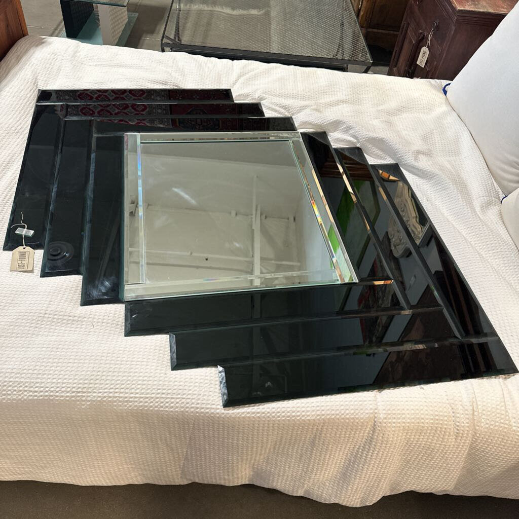 Art Deco Geometric Stepped Wall Mirror-57X48