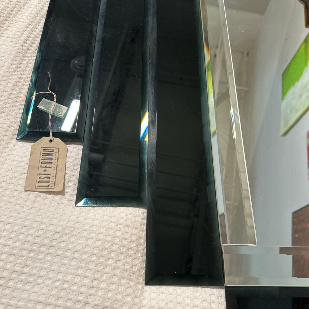 Art Deco Geometric Stepped Wall Mirror-57X48
