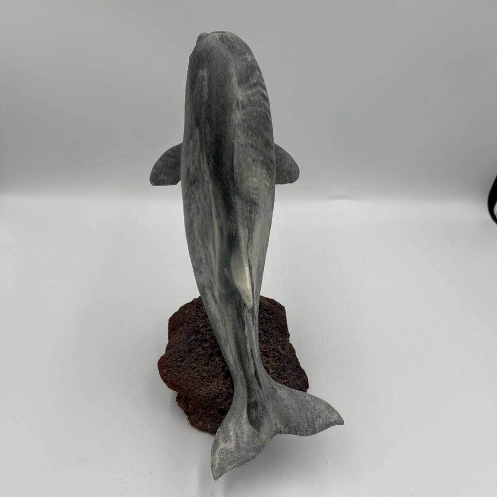 Dolphin on Lava Rock Signe by NW- '93 (890/1006)
