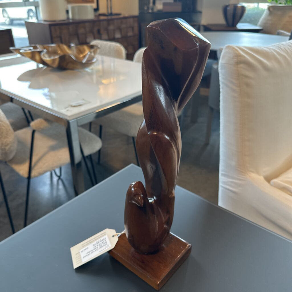Vintage Carved Wood Bird By Andi Roba- 4.5X4X15.5H