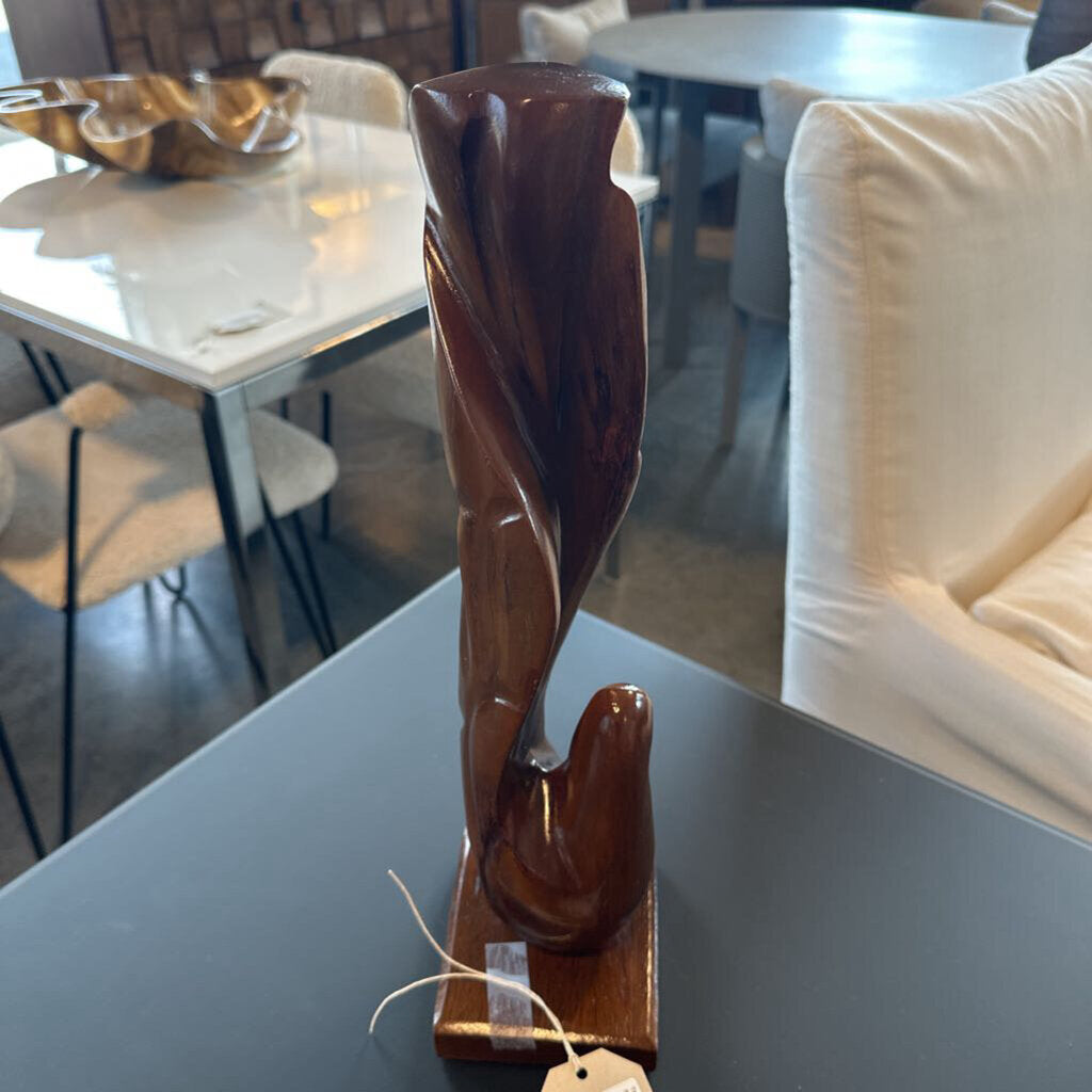 Vintage Carved Wood Bird By Andi Roba- 4.5X4X15.5H