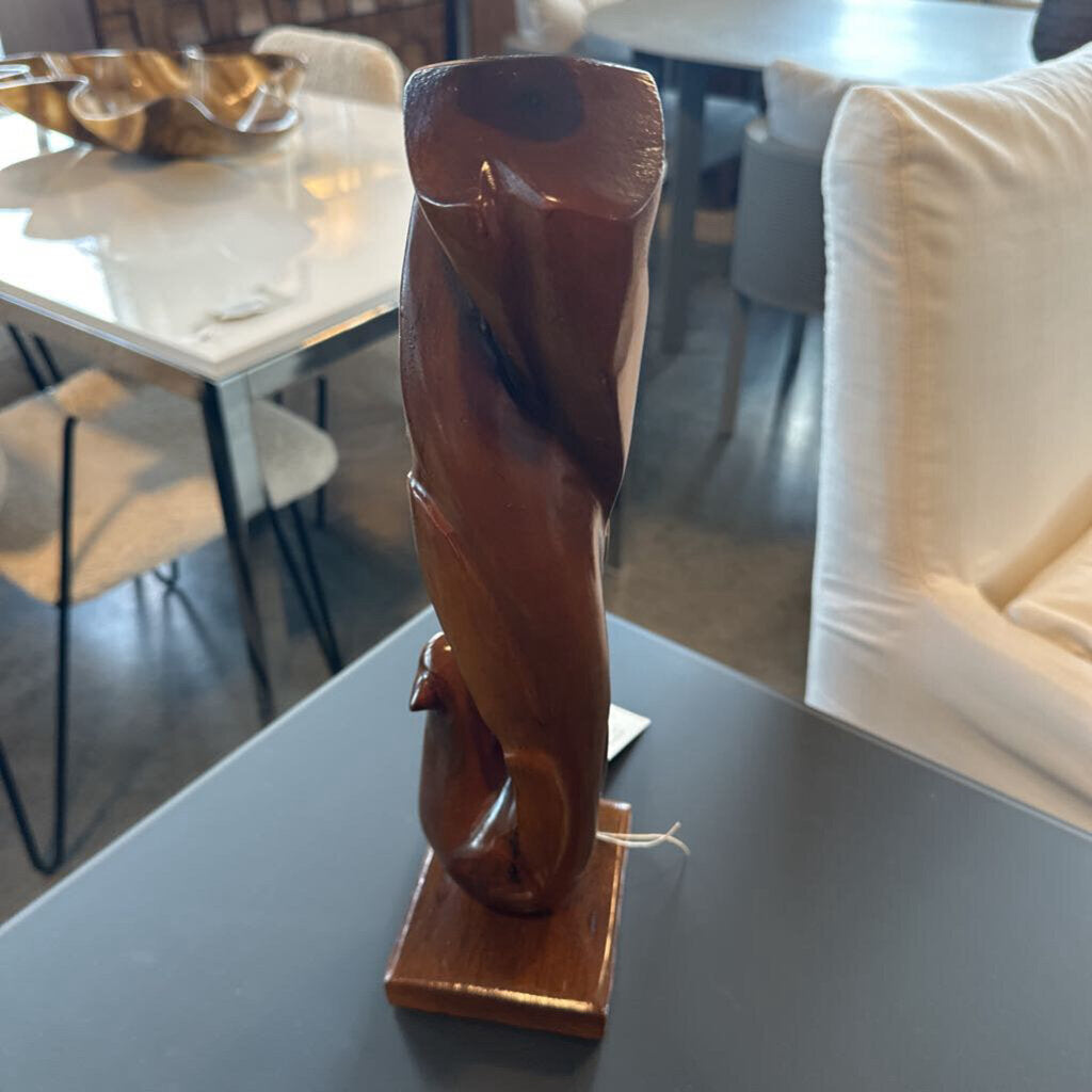 Vintage Carved Wood Bird By Andi Roba- 4.5X4X15.5H