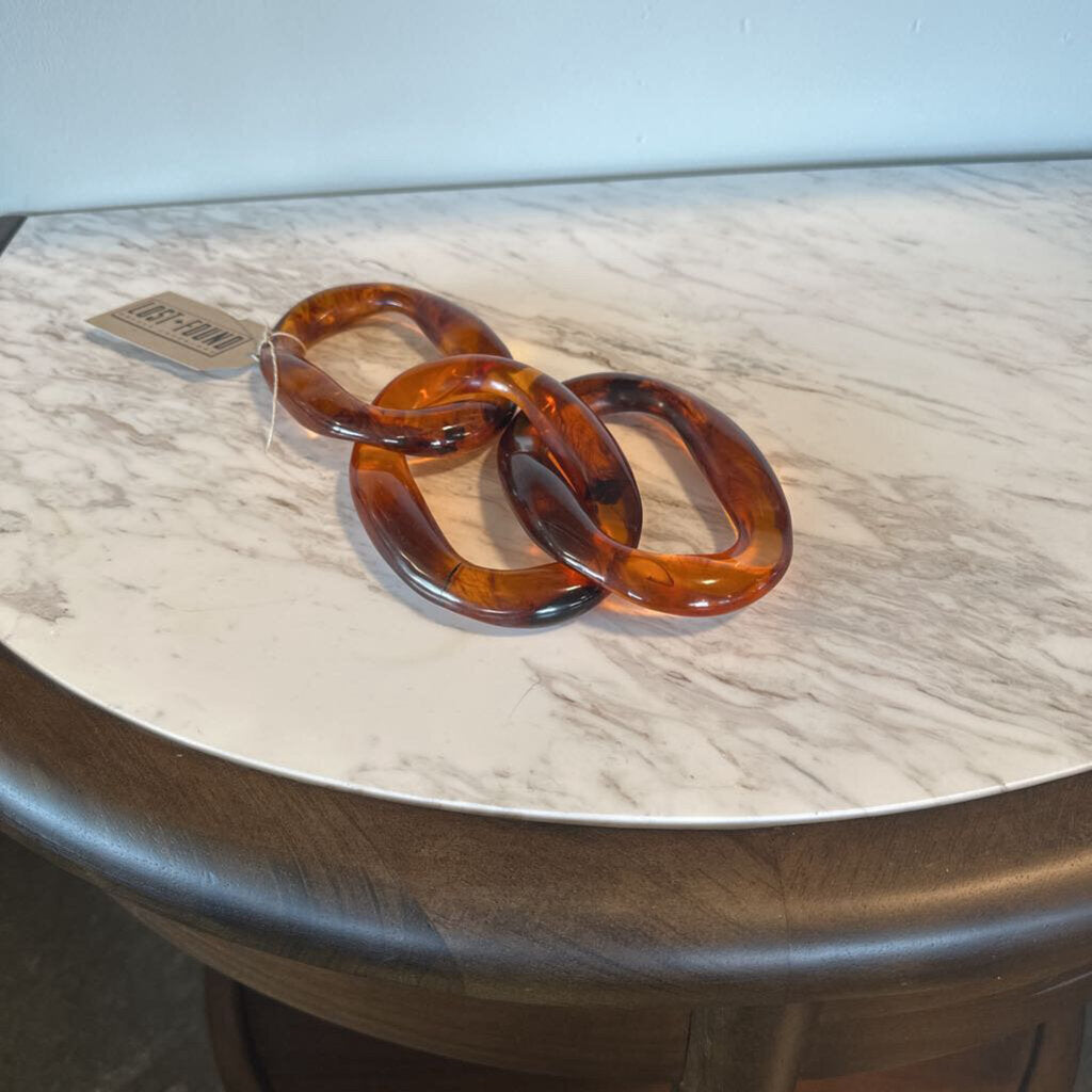 Vintage Amber Acrylic Chain- 11.5X4