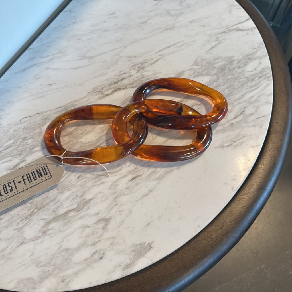 Vintage Amber Acrylic Chain- 11.5X4