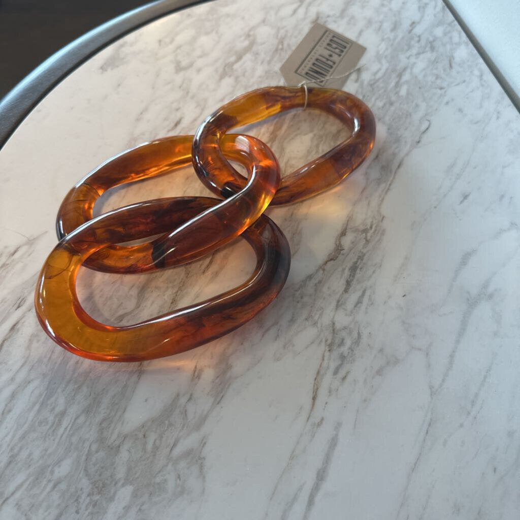 Vintage Amber Acrylic Chain- 11.5X4