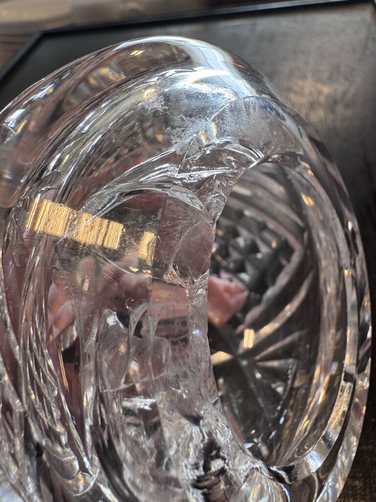 Waterford Cut Crystal Paperweight- 3.25X2.5H- AS IS