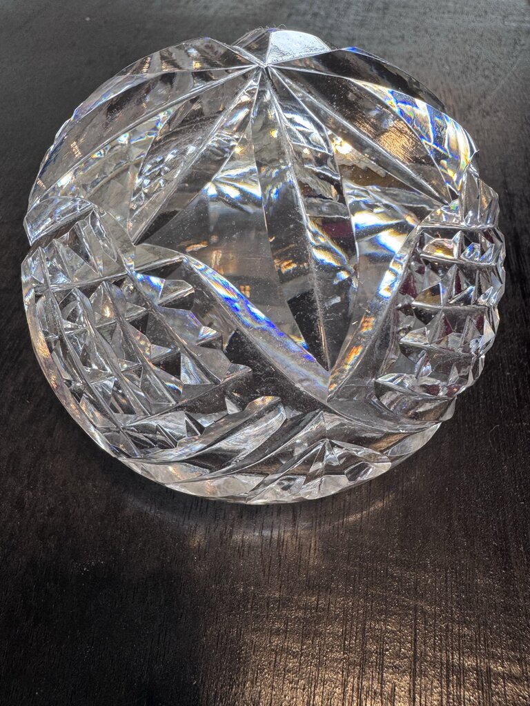 Waterford Cut Crystal Paperweight- 3.25X2.5H- AS IS