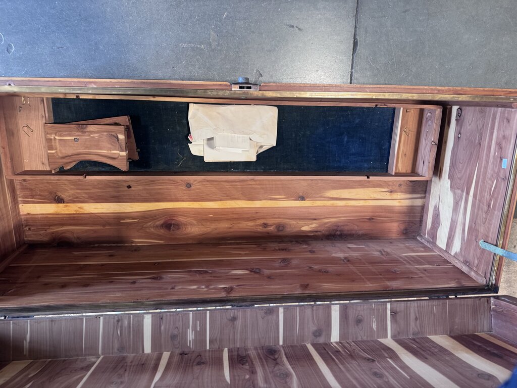 Vintage Cavalier Waterfall Art Deco Cedar Chest-48X20X21H